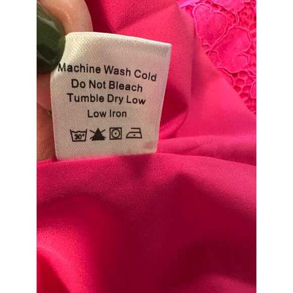 Tuckernuck Lace Willow Blouse Size M Stand Collar Scalloped Hem Desk To Drinks - Picture 14 of 14